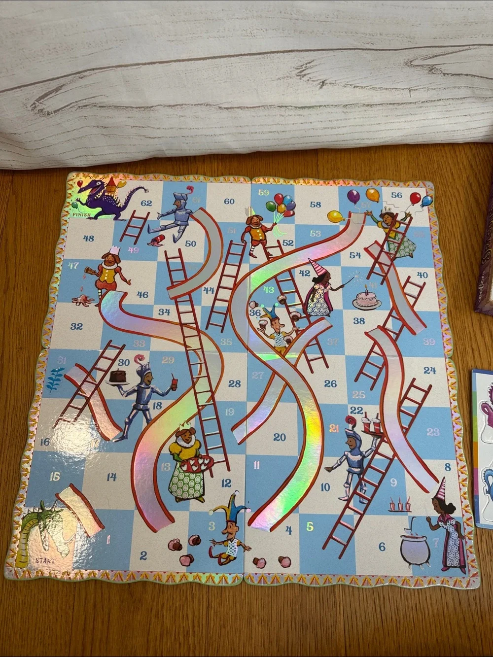 Dragons Slips & Ladders Kids Board Game - Purple